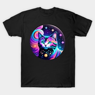 Cute Galaxy Cat Lovers Tee T-Shirt